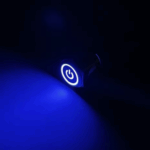 Водоустойчив ключ с подсветка 6А  12-24V - СИН ЦВЯТ - Image 2